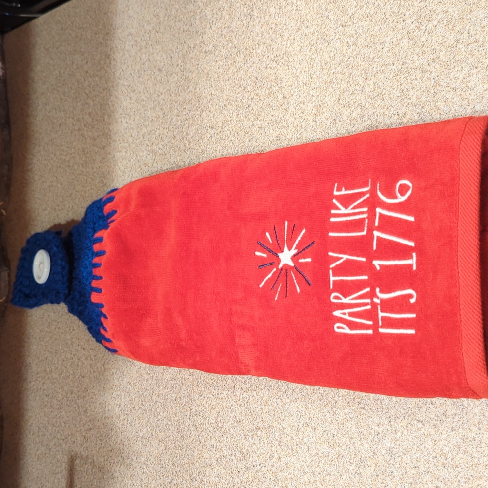 Rae Dunn Hand Crocheted Hanging Hand Towel